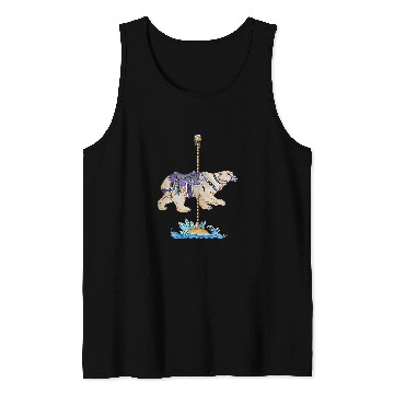 Discover Carousel Polar Bear Art Tank Tops
