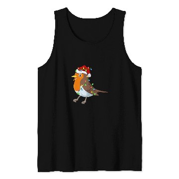Discover Robin Bird Lover xmass Santa Hat Robin Christmas Tank Tops