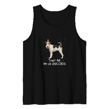 Discover Funny Wire Fox Terrier Trust Me Im A Unicorns Dog Tank Tops