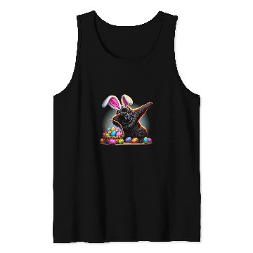 Discover Dabbings Easter Bunny Newfoundland Dog 1 Tank Tops