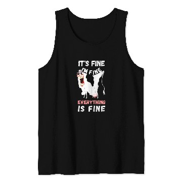 Discover Cow Lover Its Fine Im Fine Everything Is Fine Funny Cow Farmer Tank Tops