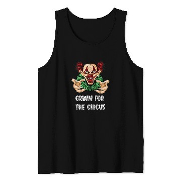 Discover Funny Halloween Circus Clown Meme Scary Horror Face Killer Tank Tops
