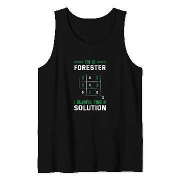 Discover Forester Tree Farmer Forest Manager Forestry TicTacToe Tank Tops