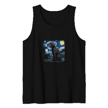 Discover Dog in starry night van gogh Newfoundland 2 Tank Tops