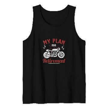 Discover Biker Ride Old School Motorcycle My Plan For Retirement 21 Tank Tops