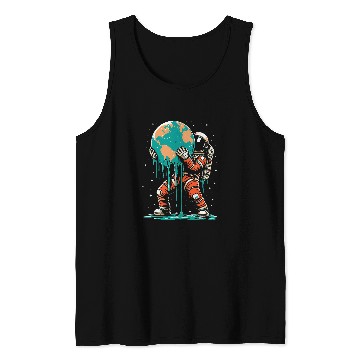 Discover Astronaut Earth Space Earth Day Awareness Tank Tops