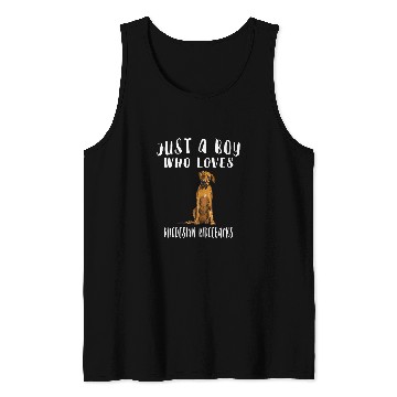 Discover Just A Boy Who Loves Rhodesian Ridgeback Tank Tops