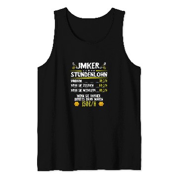 Discover Beekeeper Hourly Beekeeper Zeidler Beekeeping Profession Tank Tops