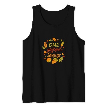 Discover Blessed Family One Grateful Janitor Thanksgiving Matching Tank Tops