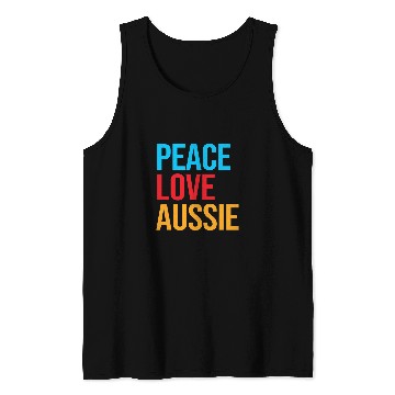 Discover Australian Shepherd Aussie Peace Love Aussie Tank Tops
