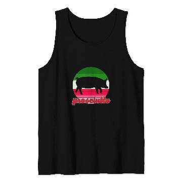 Discover Prosciutto Pig Walking Towards My Happy Belly Tank Tops