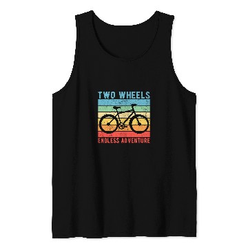 Discover Bicycle Cycling Cyclist Two Wheels Endless Adventure 1 Tank Tops