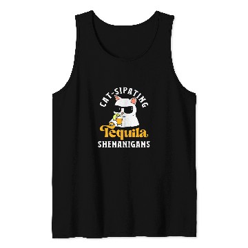 Discover Funny Tequila Drinking Cat Lover Salt Lime Bartender Drink 28 Tank Tops