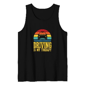 Discover Driving is my Therapy Taxi Driver Tank Tops