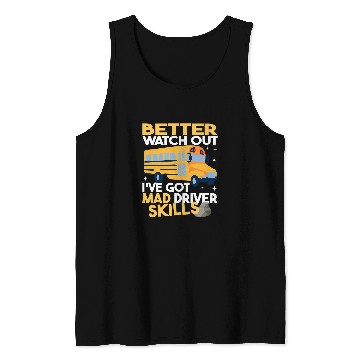 Discover Better Watch Out School Bus Driver School Bus Driving men Tank Tops