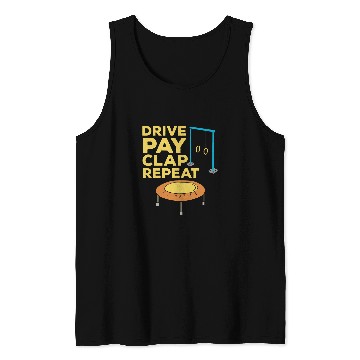 Discover Drive Pay Clap Repeat Gymnastics Mom Dad Tank Tops