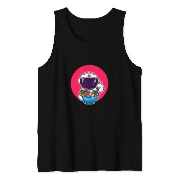 Discover Astronaut Eats Ramen Anime Space Tank Tops