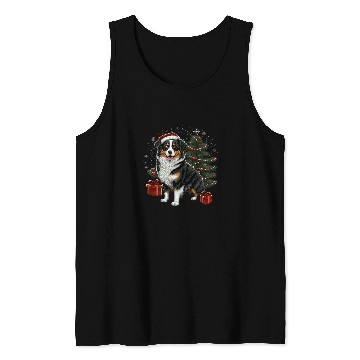 Discover Australian Shepherd Santa Christmas Australian Shepherd Tank Tops
