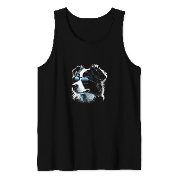 Discover Australian Shepherd Sunglasses Walking Pet Tank Tops