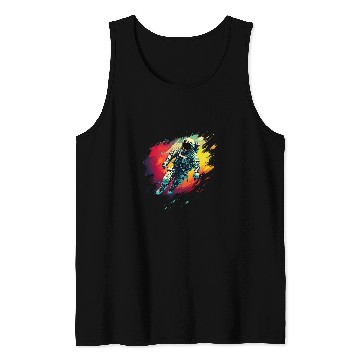 Discover astronaut floating in space Galactic spaceman Idea Creative 2 Tank Tops