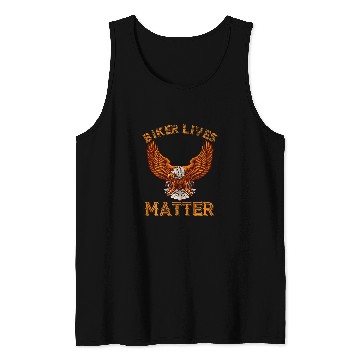 Discover Biker Lives Matter Funny Bikers Distressed Bald Eagle Tank Tops