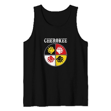 Discover Cherokee Tribe Native American medicines Wheel Tank Tops