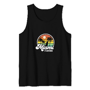 Discover Surf Life Miami Florida Dreaming Beach Palm Summer Vacation Surfing Tank Tops