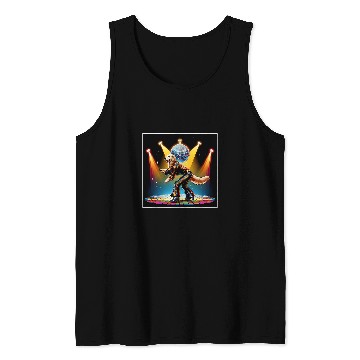 Discover Golden Retriever Dog Dancing Disco Tank Tops