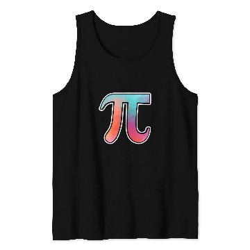 Discover Pi Colorful Pi Symbol Math Funny Pi Day Math Teacher Geek Tank Tops