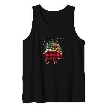 Discover red buffalo plaids pig tree leopard animal christmas pajamas Tank Tops