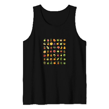 Discover fruit farmer market apple orange grape lime banana pear Tank Tops