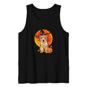 Discover Dog Halloween Norfolk Terrier Jack O Lantern Pumpkin Tank Tops