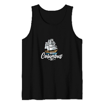 Discover Happy Columbus Day Native American US Flag 4 Tank Tops