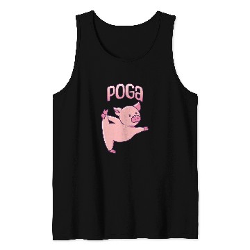 Discover Pig Yoga aka Poga funny design Tank Tops