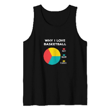 Discover Basketball fan saying pie chart Why I love Basketball Tank Tops