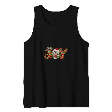 Discover Joy Christmas Shih Tzu Dog Santa Pajamas Xmas Tank Tops