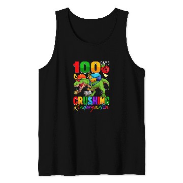 Discover 100 Days Of Crushing Kindergarten Dinosaur T Rexs Backpack Tank Tops
