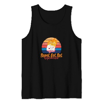Discover Burnt Out But Optimistic Funny Camping Marshmallow Tank Tops