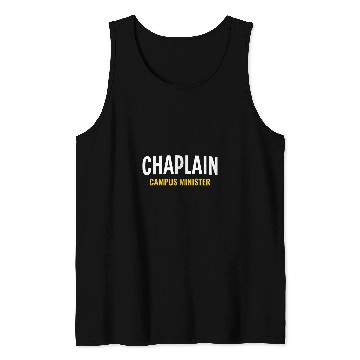 Discover Chaplain Campus Minister Pastor White Yellow Tank Tops