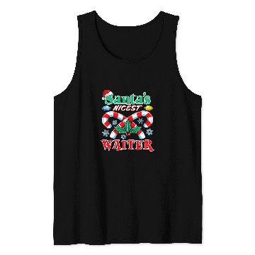 Discover Santas Nicest Waiter Christmas Naughty Or Nice List Tank Tops