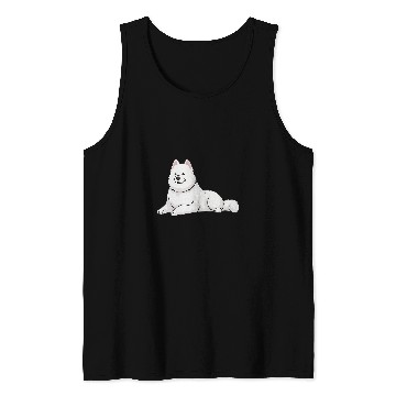 Discover Dog Samoyed Dogs Samoyed Lying Down Funny Cute Tank Tops
