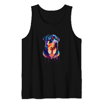 Discover Dog Rottweiler Lover Rottie Portrait 2 Tank Tops