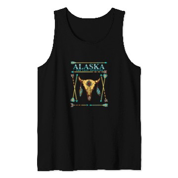 Discover Bull Skull Alaska Native American Alaska Tribal Art Tank Tops