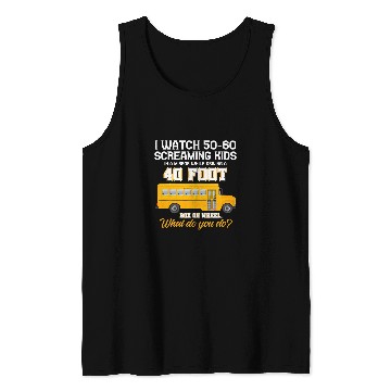 Discover Funny School Bus Mirror While Driving Schoolbus Lover Tank Tops