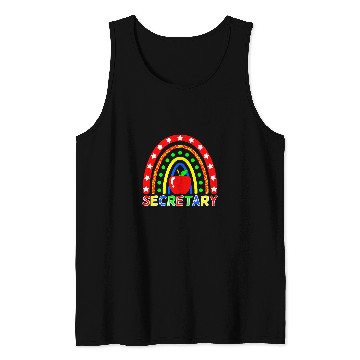 Discover Secretary Boho Rainbow Funny Back To School Tank Tops
