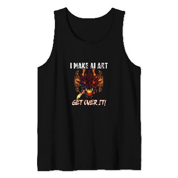 Discover Funny I make ai art get over it Fires breathing dragon Tank Tops