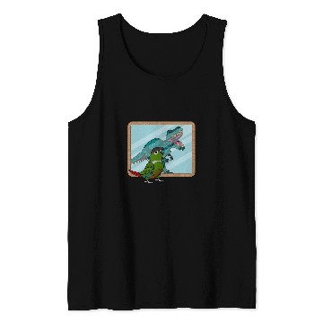 Discover Parrot 2T Rexs Reflection I Green Cheek Conure Tank Tops