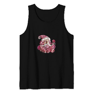 Discover Funny vintages Pink Christmas Santa Claus Paper Art Quilling Tank Tops