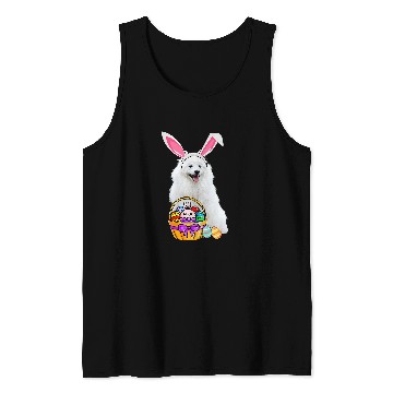 Discover Easter Egg Funny American Eskimo Dog Easter Tank Tops