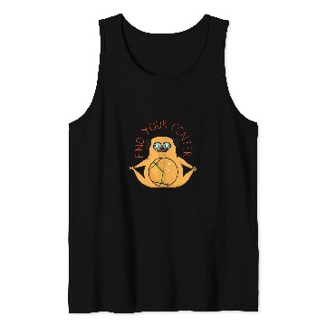 Discover Find Your Center Pug Yoga Tank Tops